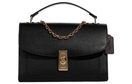 Сумка через плечо Lane Leather Trunk большая женская черная Coach c8595-ima47