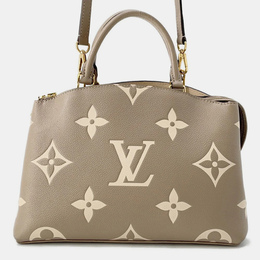Louis Vuitton Petit Palais PM Tourterelle Bicolor Monogram Empreinte Leather Satchel Bag 1172277