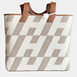 Hermes: Бежевая сумка-шоппер 