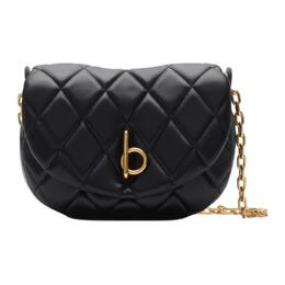 Сумка через плечо Rocking Horse из мягкой кожи ягненка черная Burberry 81046281