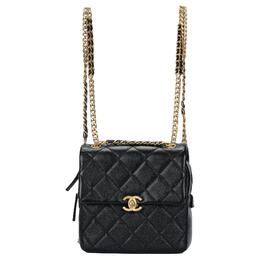 22P Рюкзак из кожи коровы женский черный Chanel as3108-b07628-94305