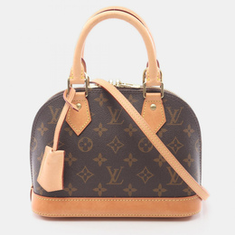 Louis Vuitton Alma BB Brown Monogram Leather Satchel Bag 1176743