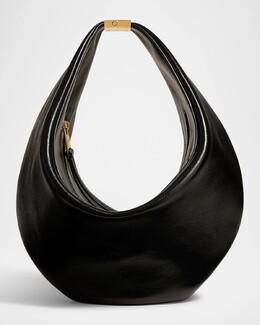 Маленькая кожаная сумка через плечо Olivia Khaite, черный prod276010214 | black