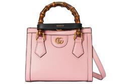 Кожаная сумка тоут шоппер через плечо мини женская розовая Gucci 702732-u3zdt-5479