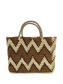 Сумка-тоут Canasta из соломы с эффектом раздвоения личности Sensi Studio, нейтральный 20211614 | нейтральные цвета