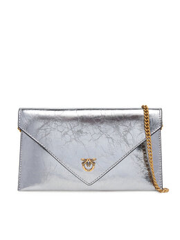 Женская сумка Flat Purse Mini AI 25-26 PCPL 105347 A2OT Pinko, серебряный 8053177204940 | silberfarben