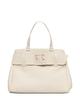 Сумка-тоут среднего размера с логотипом Armani Exchange, белый 30459412 | белый