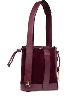 Сумка-ведро Elles из замши с отделкой из кожи Lancel, красный 31525723 | красный