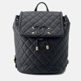 Chanel: Чёрный рюкзак 