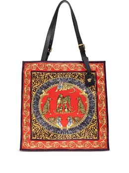 Сумка-тоут с анималистичным принтом Versace, красный 31070744 | красный