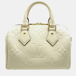 Louis Vuitton Speedy Bandouliere 20 Cream Monogram Empreinte Leather Boston Bag 1192064