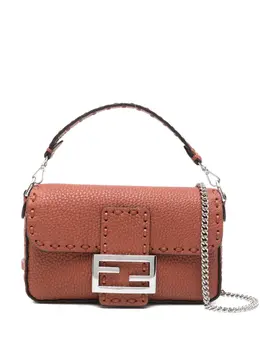 Мини-сумка-тоут с вышивкой «багет» Fendi, коричневый 31688312 | коричневый
