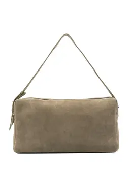Большая замшевая сумка через плечо на молнии Trousse Elleme, зеленый 31501421 | зеленый