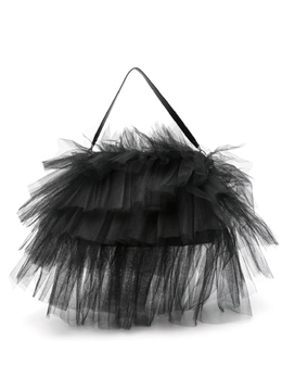 Сумка на плечо с оборками Simone Rocha, черный bag1820035net | черный