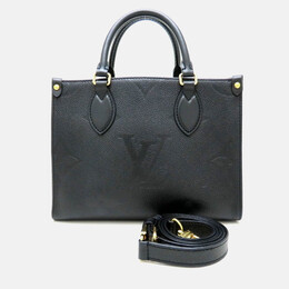 Louis Vuitton On The Go PM Black Monogram Empreinte Leather Tote Bag 1199269