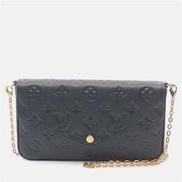 Louis Vuitton Pochette Felice Shoulder Bag Monogram Empreinte Black 1203612