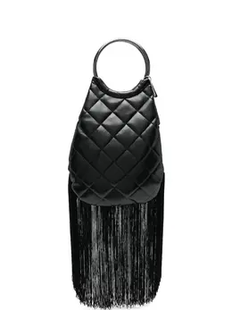 Сумка Quilted fringed-bottom clutch La Milanesa, черный 31571522 | черный