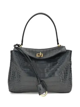 Balenciaga small Rodeo crocodile-embossed shoulder bag 31355815
