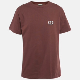 Dior: Бордовая футболка 