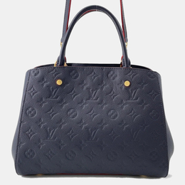 Louis Vuitton Montaigne MM Marine Rouge Monogram Empreinte Leather Satchel Bag 1209181