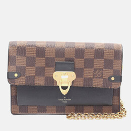 Louis Vuitton Portefeuille Vavin Chain Shoulder Bag Damier Canvas Ebene 1210625