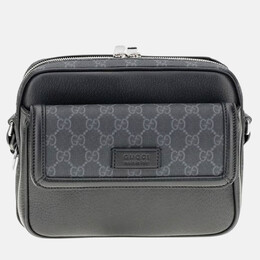 Gucci GG Supreme Black Canvas and Leather Messenger Bag 1211537