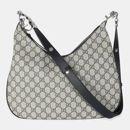 Gucci Navy GG Supreme Large Attache Shoulder Bag 1213250