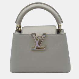 Louis Vuitton white Leather Mini Capucines Bag 1212989