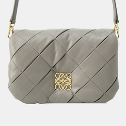 Loewe Grey Quilted Lambskin Goya Puffer Bag 1213675