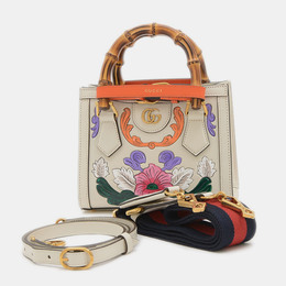 Gucci: Сумка  Bamboo с растительным принтом