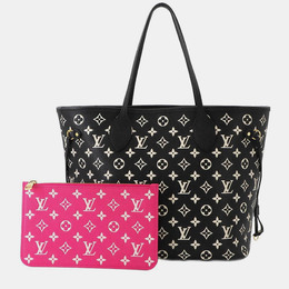 Louis Vuitton: Чёрная сумка-шоппер  Neverfull MM