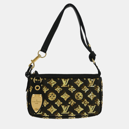 Louis Vuitton: Чёрная сумка  Pochette Accessoires