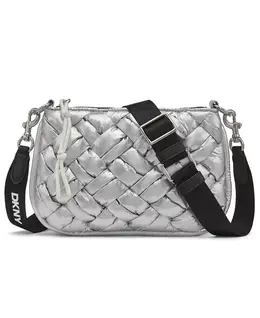 Маленькая стеганая сумка через плечо Nadia DKNY, серебряный 21998903 | silver