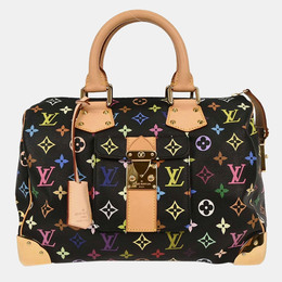 Louis Vuitton: Чёрная сумка  Speedy 30
