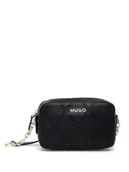 Hugo debossed-monogram cross body bag 24972602