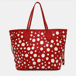 Louis Vuitton: Красная сумка  Neverfull