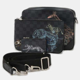 Louis Vuitton Trio Grey Damier Graphite Canvas Shoulder Bag 1221131