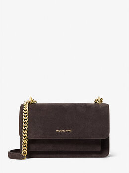 Большая замшевая сумка Claire на плечо Michael Kors, коричневый 30f5gc7l3s | chocolate