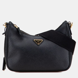 Prada Black Saffiano Re-Edition 2005 Satchel 1220963