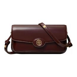 Кожаная сумка через плечо женская бордовая Tory Burch 161938-616