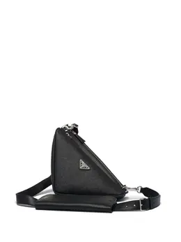Сумка на плечо из сафьяновой кожи Prada, черный 19922400 | черный
