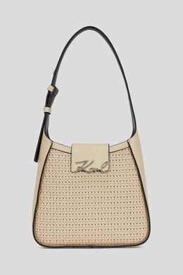 Кожаная сумка Karl Lagerfeld, бежевый a3w30048 | beżowy