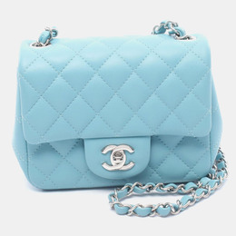 Chanel: Голубая сумка через плечо 