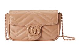 Сумка через плечо GG Marmont из кожи для женщин розовая Gucci 476433-aabzk-2754