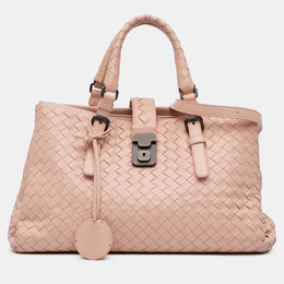 Bottega Veneta: Бежевая сумка  Intrecciato