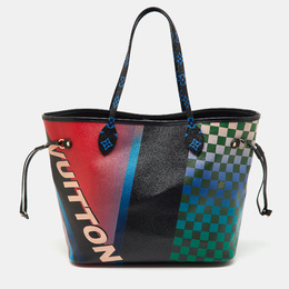 Louis Vuitton: Чёрная сумка  Neverfull MM