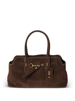Сумка-тоут Aventure с пряжкой Miu Miu, коричневый 31082398 | коричневый