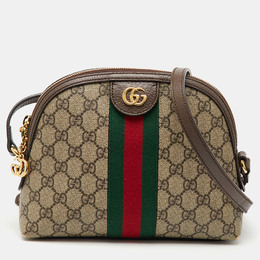 Gucci Beige/Brown GG Supreme Canvas and Leather Ophidia Bag 1165133