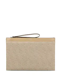 Fendi medium FF-jacquard clutch bag 31919097