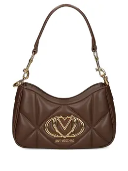 Маленькая сумка на плечо с логотипом Love Moschino, коричневый 31875632 | коричневый
